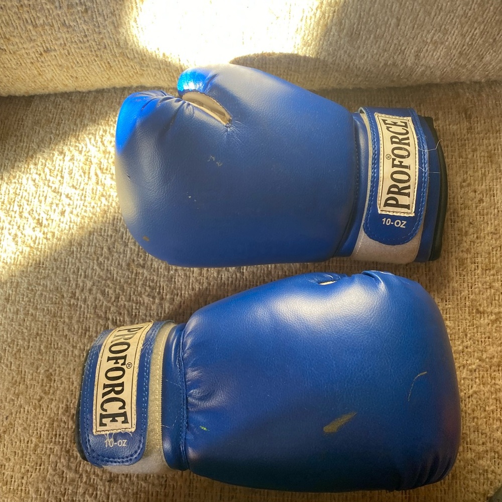 Royal blue boxing gloves